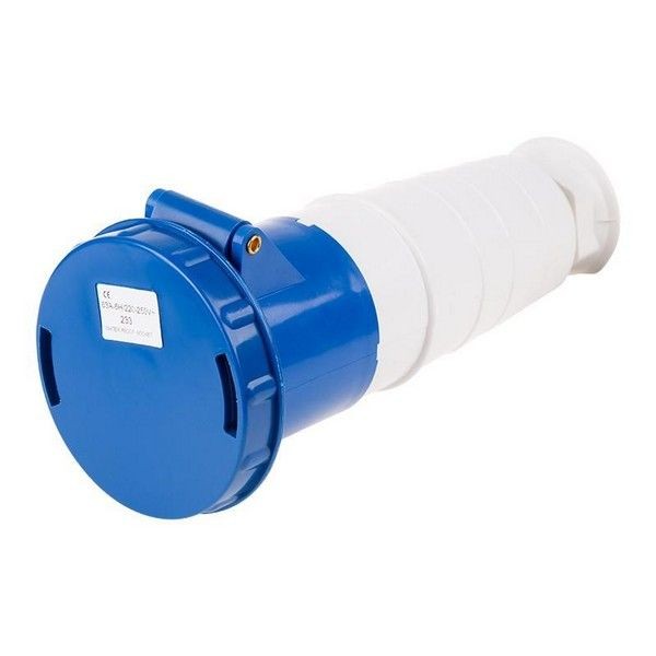 Розетка Rexant 233 переносная, 2Р+РЕ, 63А, 220В, IP67