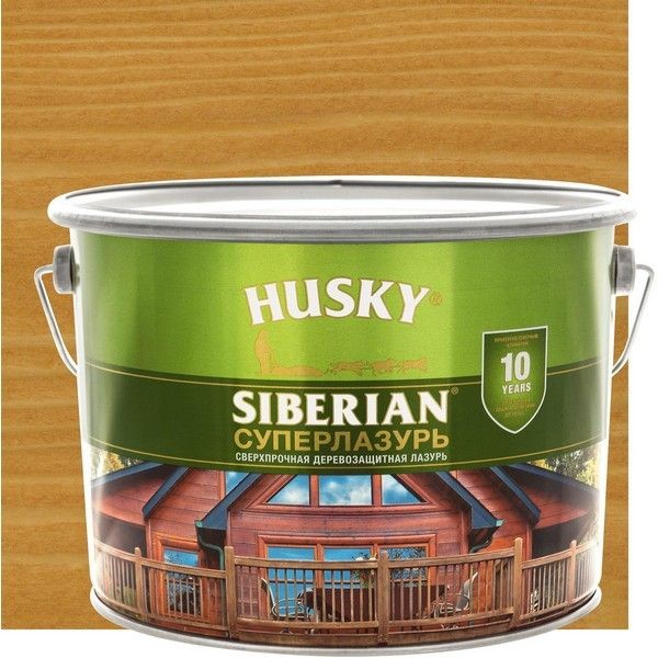 Лазурь для дерева Husky Sib «Суперлазурь» полуглянцевая орегон 9 л