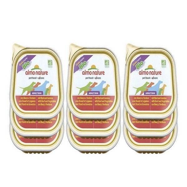 Консервы для собак ALMO NATURE Dailymenu Паштет Говядиной Овощи 300 г, 9 шт.