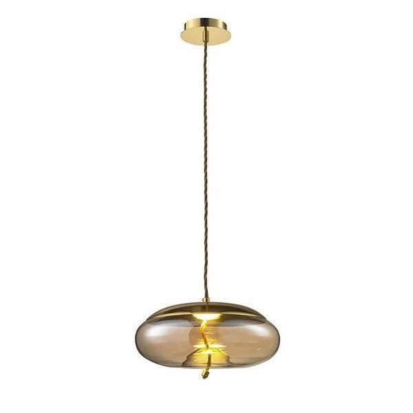 Подвесная люстра светодиодная Lumien Hall Avila LH4110/1PD-GD-AM нейтральный свет 3 м²