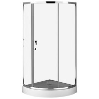 Стекла для душевой ширмы AM.PM 90x90 Like Solo Slide W83G-315-090CT, стекло прозрачное, проф хром глянц, без поддона