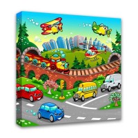 Картина Симфония Транспорт 1-050, 40х40 см