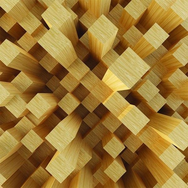 Фотообои WonderWall Кубы дерево 287 280х280см