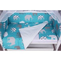 Комплект постельного белья AmaroBaby Baby Boom Слоники в кроватку, бязь 3 предмета