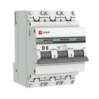 Выключатель автоматический EKF PROxima mcb4763-6-3-06D-pro 3Р 230В 6А