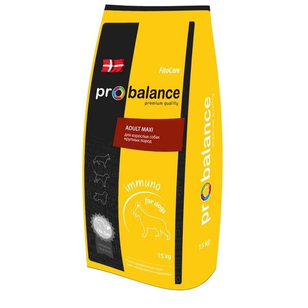 Сухой корм для взрослых собак крупных пород PROBALANCE Immuno Adult Maxi Корм 15 кг