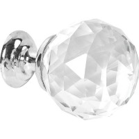 Ручка-кноб L4.KNOB07TR, цвет прозрачный/хром