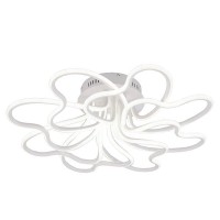 Люстра потолочная светодиодная Eurosvet Floret 90135/8 с пультом управления, 50 м², холодный белый свет, цвет белый