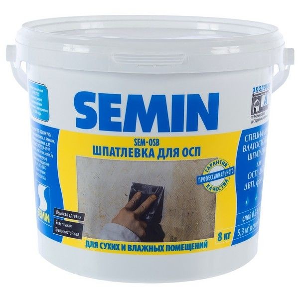 Шпаклёвка полимерная для ОСП Semin SEM-OSB 8 кг