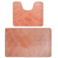 Комплект ковриков для ванной Banyolin Classic 50Х80/50Х40см 11мм (Персиковый) 1/25