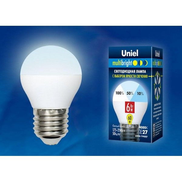 Светодиодная лампочка Uniel LED-G45-6W Multibright UL-00002378