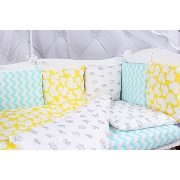 Комплект постельного белья AmaroBaby Happy Baby в кроватку, бязь 15 предметов