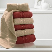 Полотенце для рук Harmonika Цвет: Красный, Бежевый (30х50 см - 6 шт) br33752