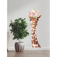 Декоративная наклейка для стены Lisadecor-shop Жираф цветочный S0010