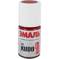 Эмаль автомобильная Kudo с кисточкой, цвет калина, 15 мл