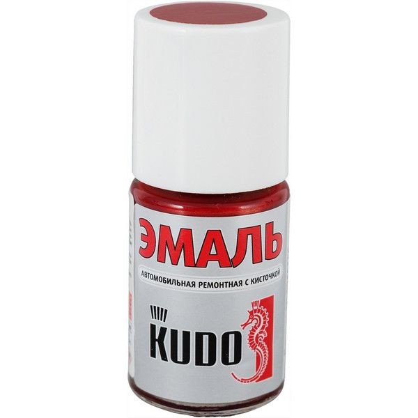 Эмаль автомобильная Kudo с кисточкой, цвет калина, 15 мл