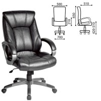 Кресло офисное Brabix Maestro Ex-506, экокожа, черное, 530877