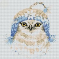 Алмазная мозаика ArtXobby Сова в зимней шапке АМ021