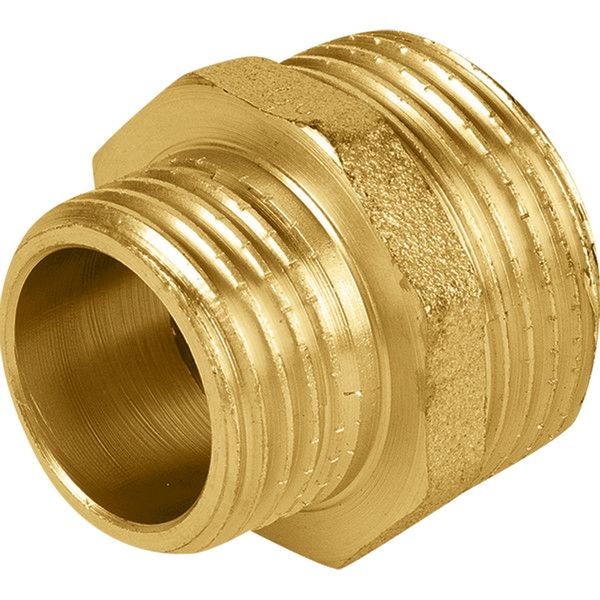 Ниппель переходной 3/4 "34;х1/2 "34; наружная резьба, латунь