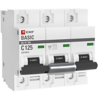Выключатель автоматический EKF Basic mcb47100-3-125C-bas 3Р 230В 125А