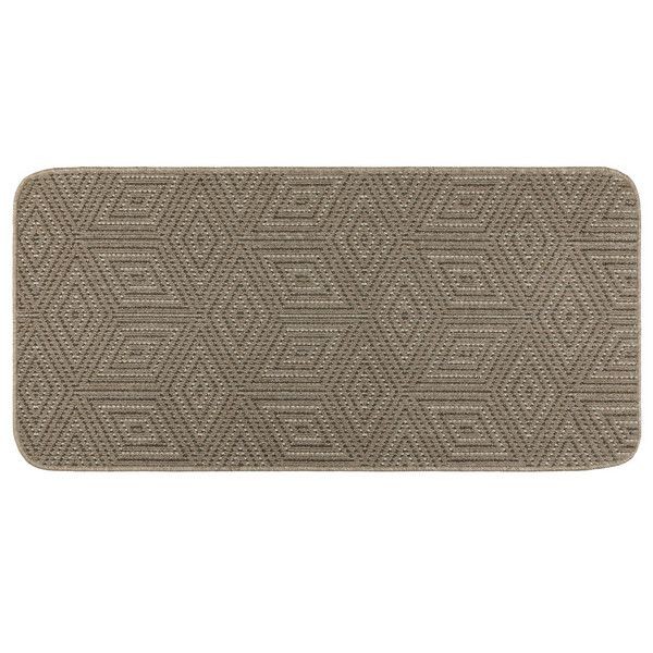 Коврик «Nubia Cr/Lead» 67x140 см, полипропилен, цвет темно-бежевый