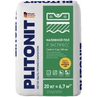 Наливной пол PLITONIT Р Экспресс быстротвердеющий 20 кг