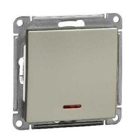 Выключатель Schneider Electric W59 1 клавиша с подсветкой, цвет шампань