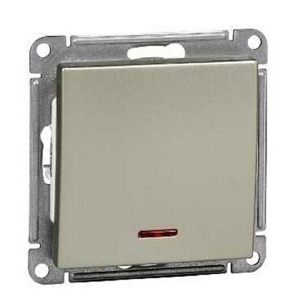 Выключатель Schneider Electric W59 1 клавиша с подсветкой, цвет шампань