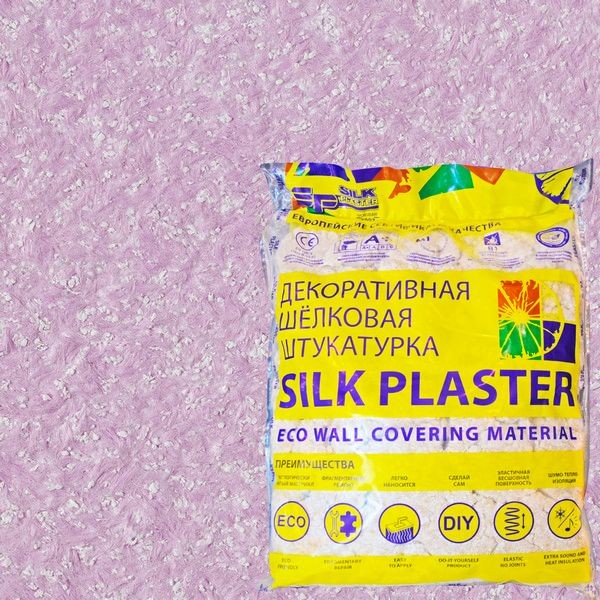 Жидкие обои Silk Plaster Прованс 049 1 кг цвет розовый