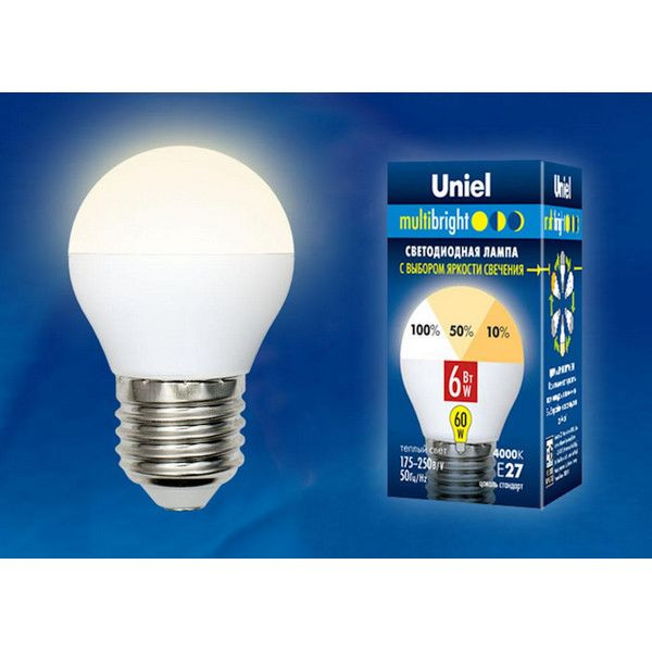 Светодиодная лампочка Uniel LED-G45-6W Multibright UL-00002377