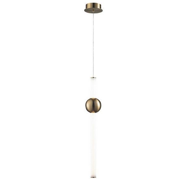 Подвесная люстра светодиодная Lumien Hall Greniya LH8023/1PB-GD-WT нейтральный свет 10 м²