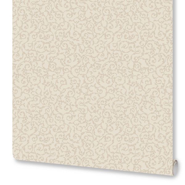 Обои флизелиновые Euro Decor Chloe бежевые 1.06 м 6007-01