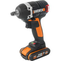 Гайковерт бесщеточный ударный Worx WX279, 20 В Li-ion 2x2 Ач, 300 Нм