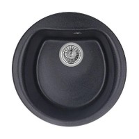 Кухонная мойка GRANULA кварцевая GR-5101 D 500 черный.
