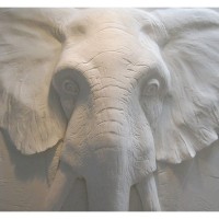 Фотообои 3D Flizart «Каменный слон», флизелиновые, 300x280 см