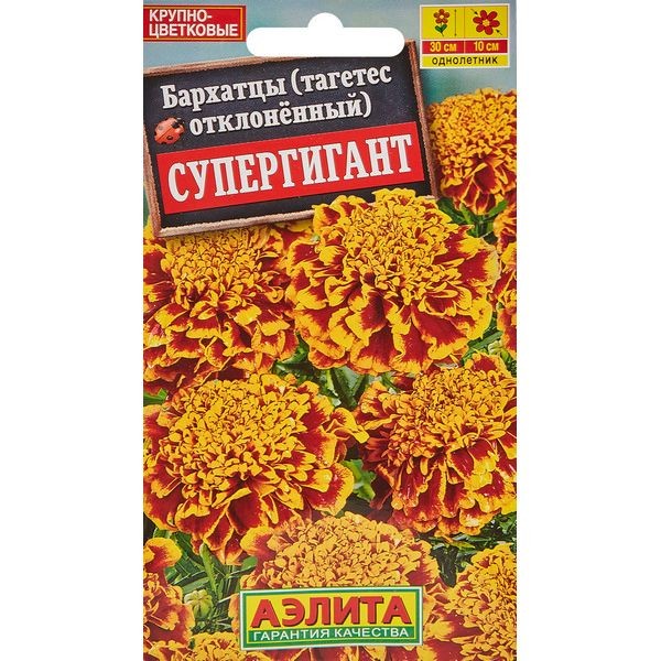 Семена цветов Бархатцы отклонённые Супергигант