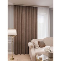 Штора Legrand, 280x150 см, цвет коричневый