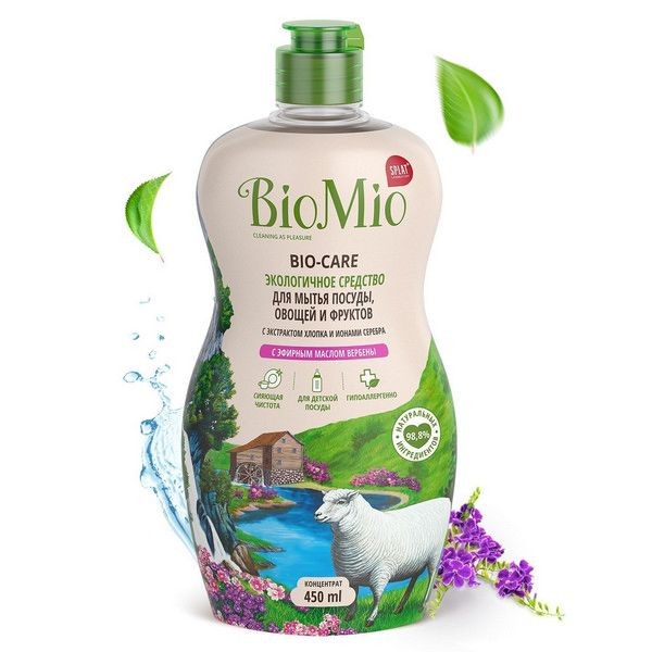 Средство для мытья посуды BioMio вербена 0.45 л