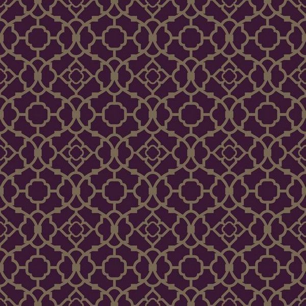 Обои бумажные York Wallcoverings Waverly Small Prints фиолетовые WP2499 0.52 м