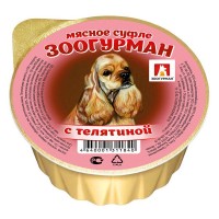 Влажный корм для собак ЗООГУРМАН «Мясное суфле», с телятиной, 100г