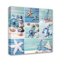 Картина Симфония Морской коллаж 1-009, 30х30 см