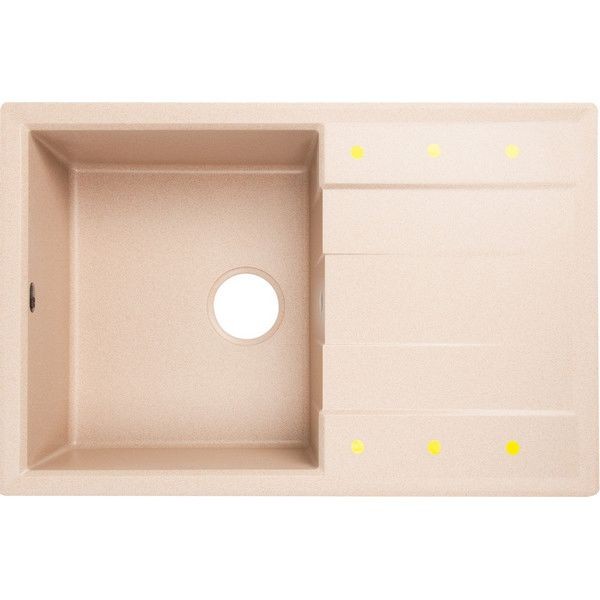 Мойка DELINIA 78х51x20 см, кварц, цвет песочный