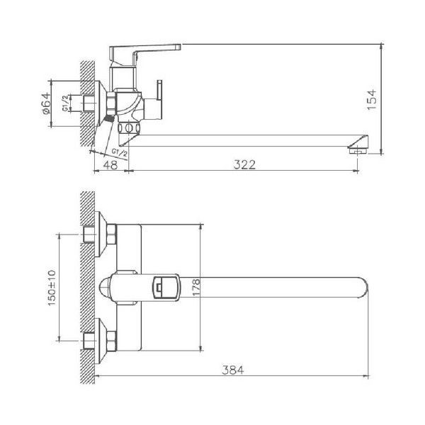 Смеситель для ванны Haiba HB176 HB22176