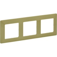 Рамка для розеток и выключателей Legrand Valena LIFE 3 поста, цвет лайм