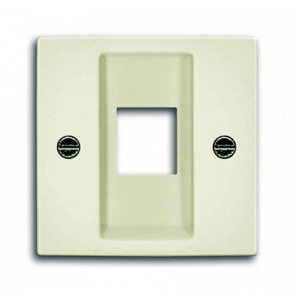 Накладка для компьютерной/телефонной розетки ABB Basic 55 1-я, цвет слоновая кость