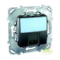 Розетка Unica TOP, компьютерная, RJ-45, графит