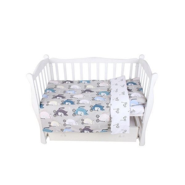 Комплект постельного белья Amarobaby Велосипедисты AMARO-3003-Ve, 3 предмета
