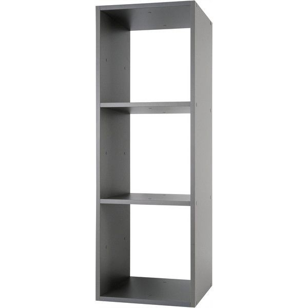 Стеллаж SPACEO KUB 3 секции 36x104x31.5 см, ЛДСП, цвет графит