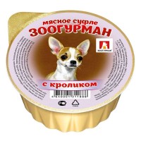 Влажный корм для собак ЗООГУРМАН «Мясное суфле», с кроликом, 100г