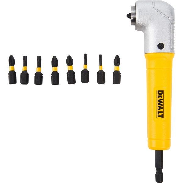 Угловая насадка ударная DeWalt Impact, комплект биты 9 шт.